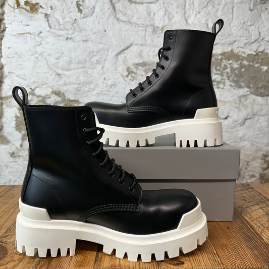 Balenciaga Black White Strike Boot Sz 5.5 (37.5)