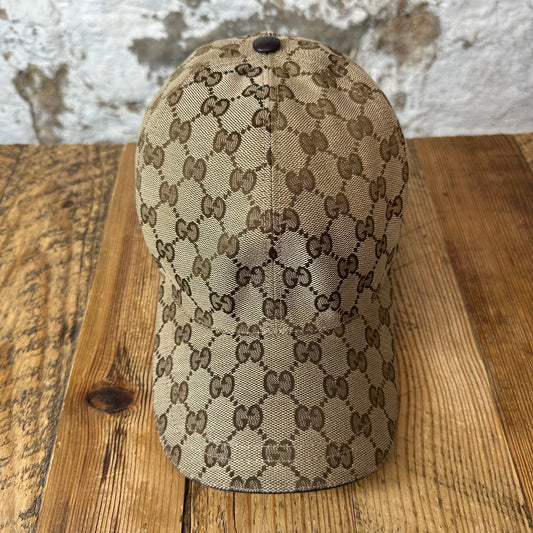 Gucci Tan GG Monogram Hat Sz L