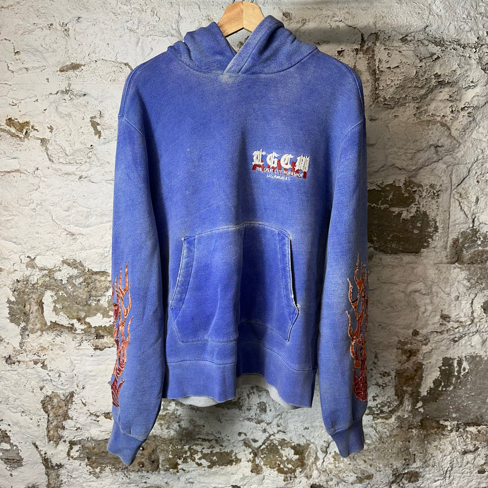 Amiri TGCW Paisley Flame Hoodie Blue Sz XS