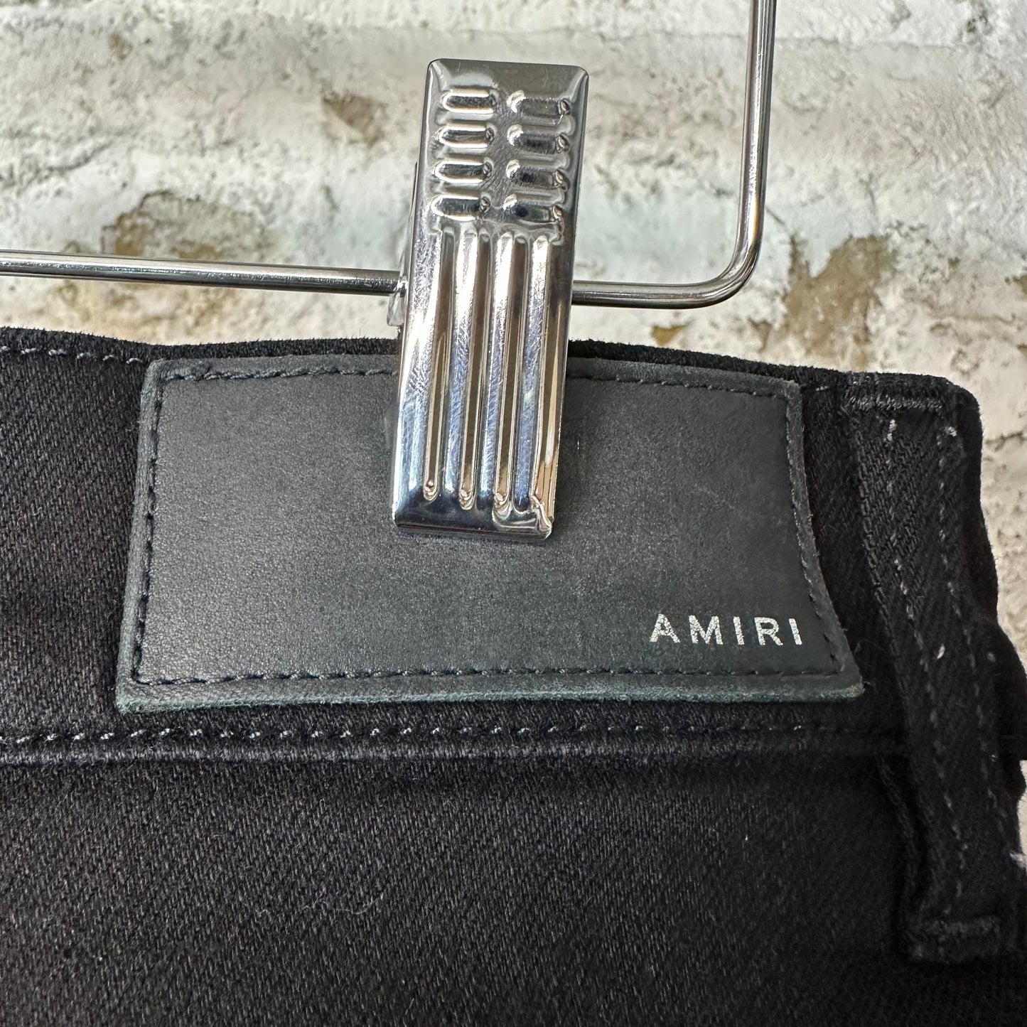 Amiri Silver Bones Black Denim Jeans Sz 36