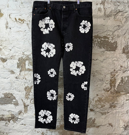 Denim Tears White CW Black Denim Jeans Sz 38