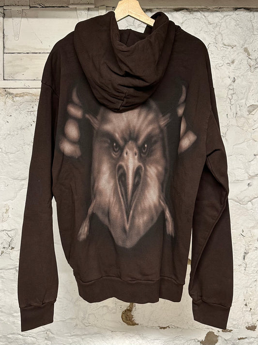 Travis Scott LAFD Brown Zip Up Hoodie Sz L