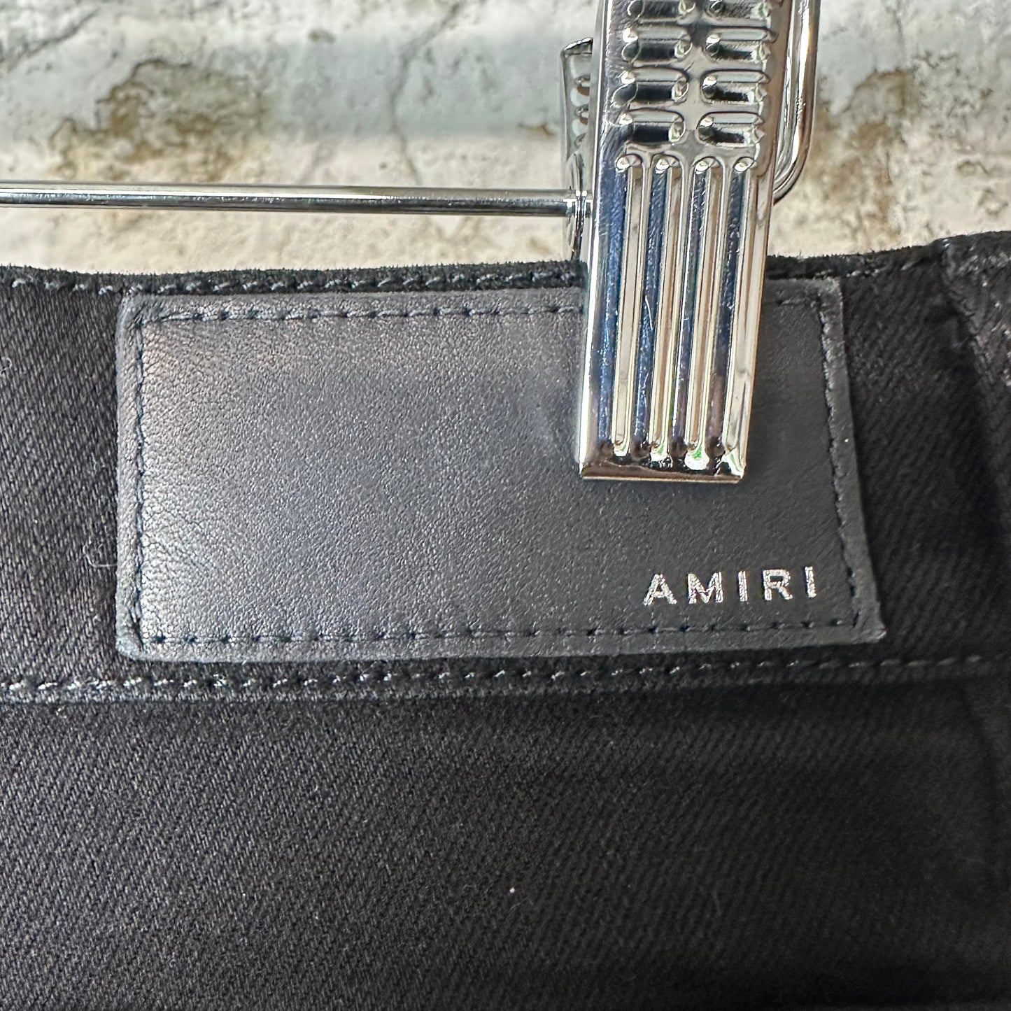 Amiri Plain Black Denim Jeans Sz 32