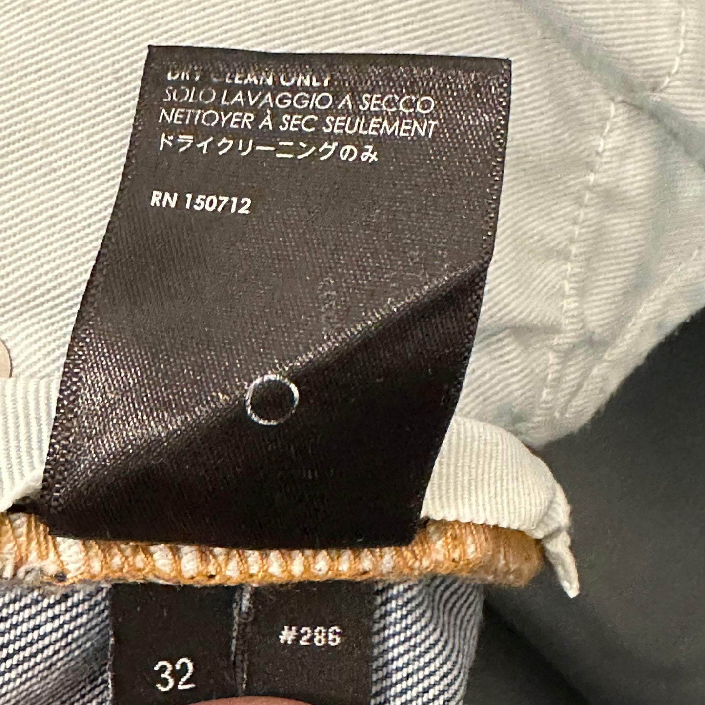 Amiri Knee Hole Paint Splatter Blue Denim Jeans Sz 32