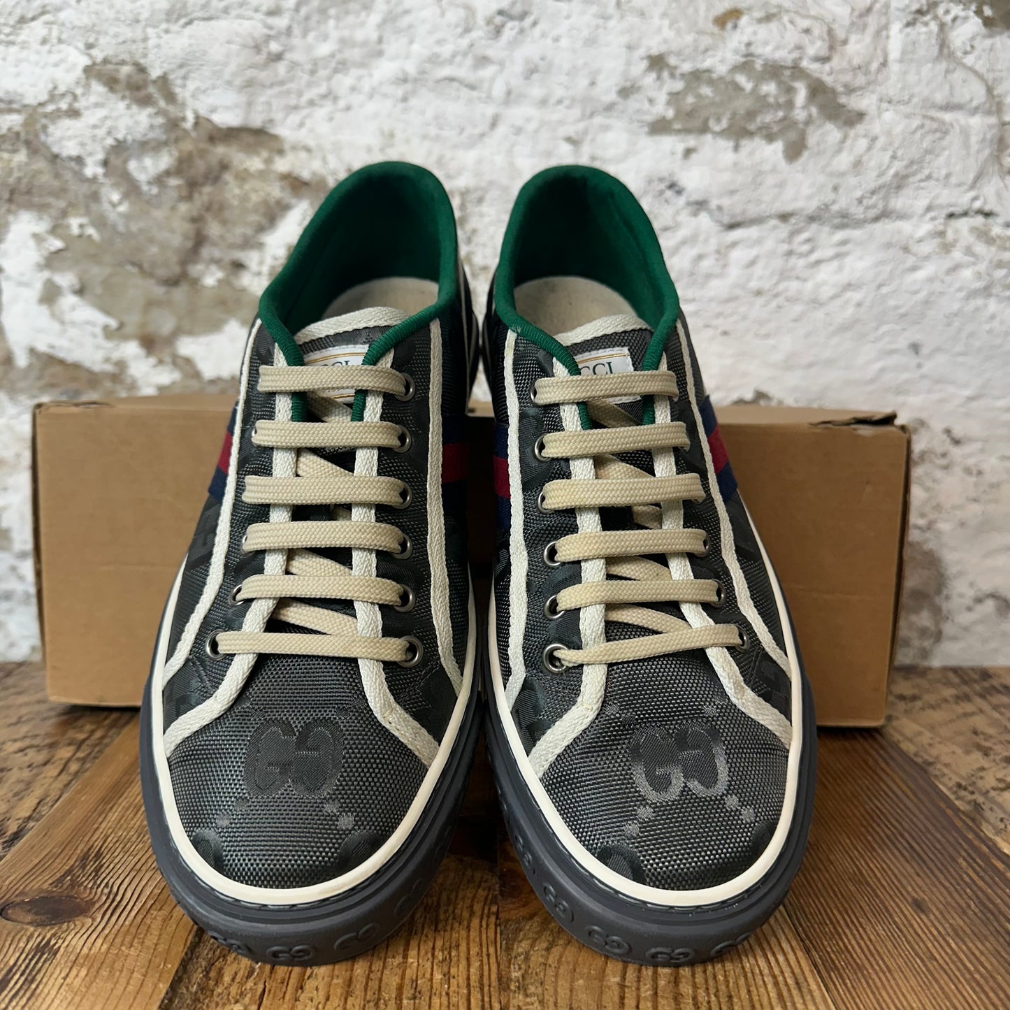Gucci Tennis 1977 Grey Monogram Sneaker Sz 7