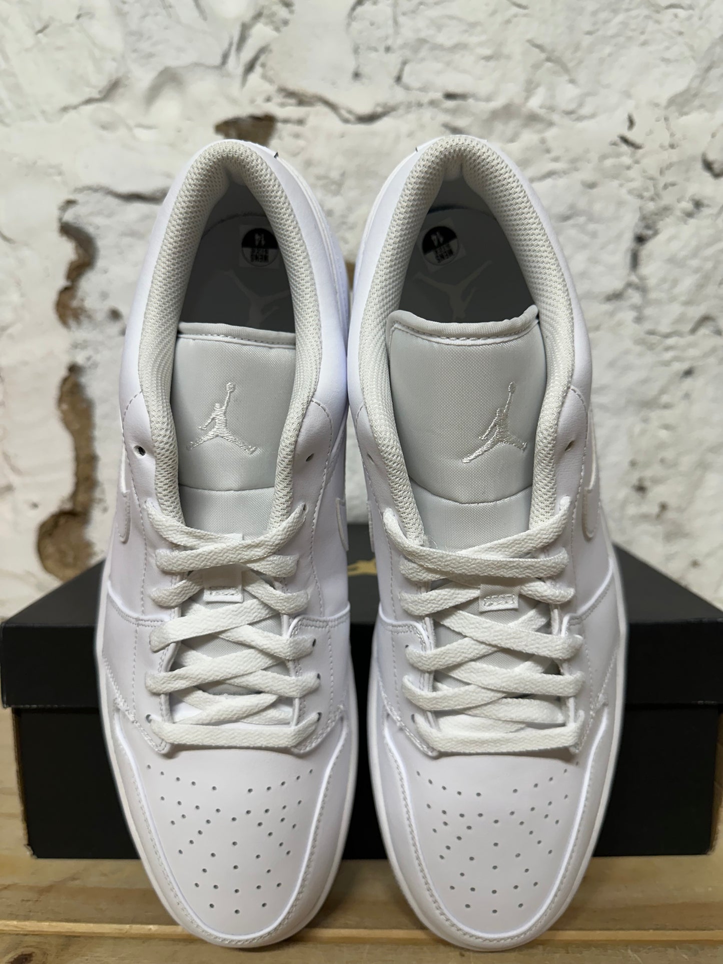 Air Jordan 1 Low Triple White Sz 14 DS