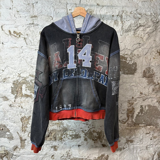 Vale Big 14 Black Zip Up Hoodie