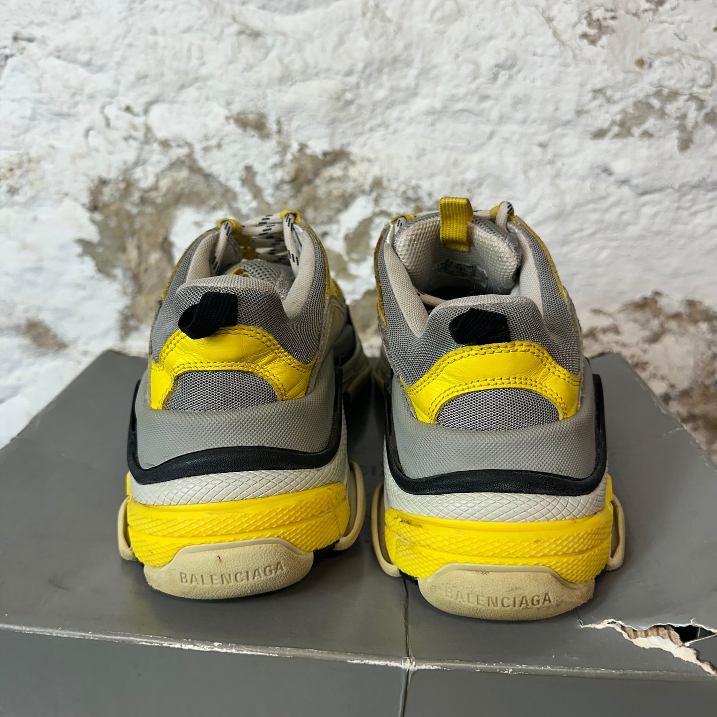 Balenciaga Triple S Gray Yellow Sz 6.5 (39)
