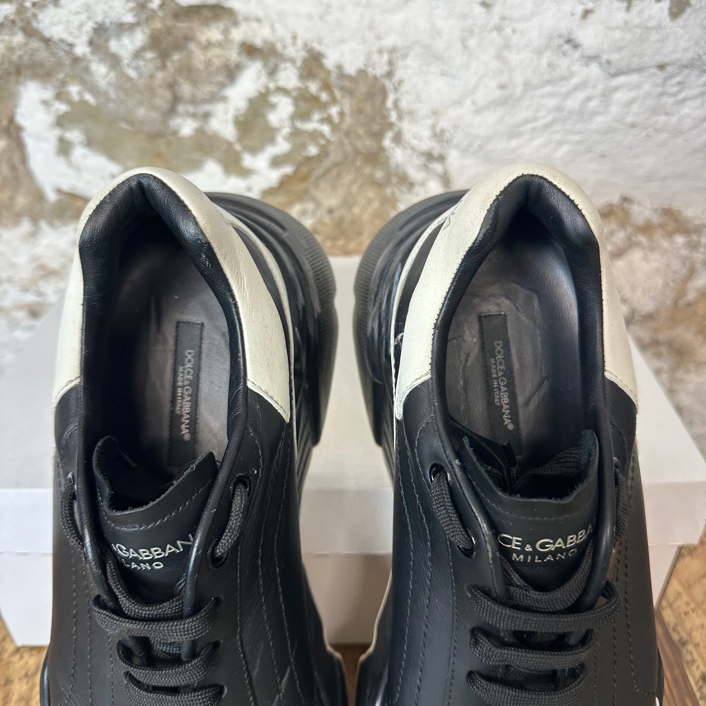 Dolce Gabbana Black White Daymaster Sneaker Sz 9