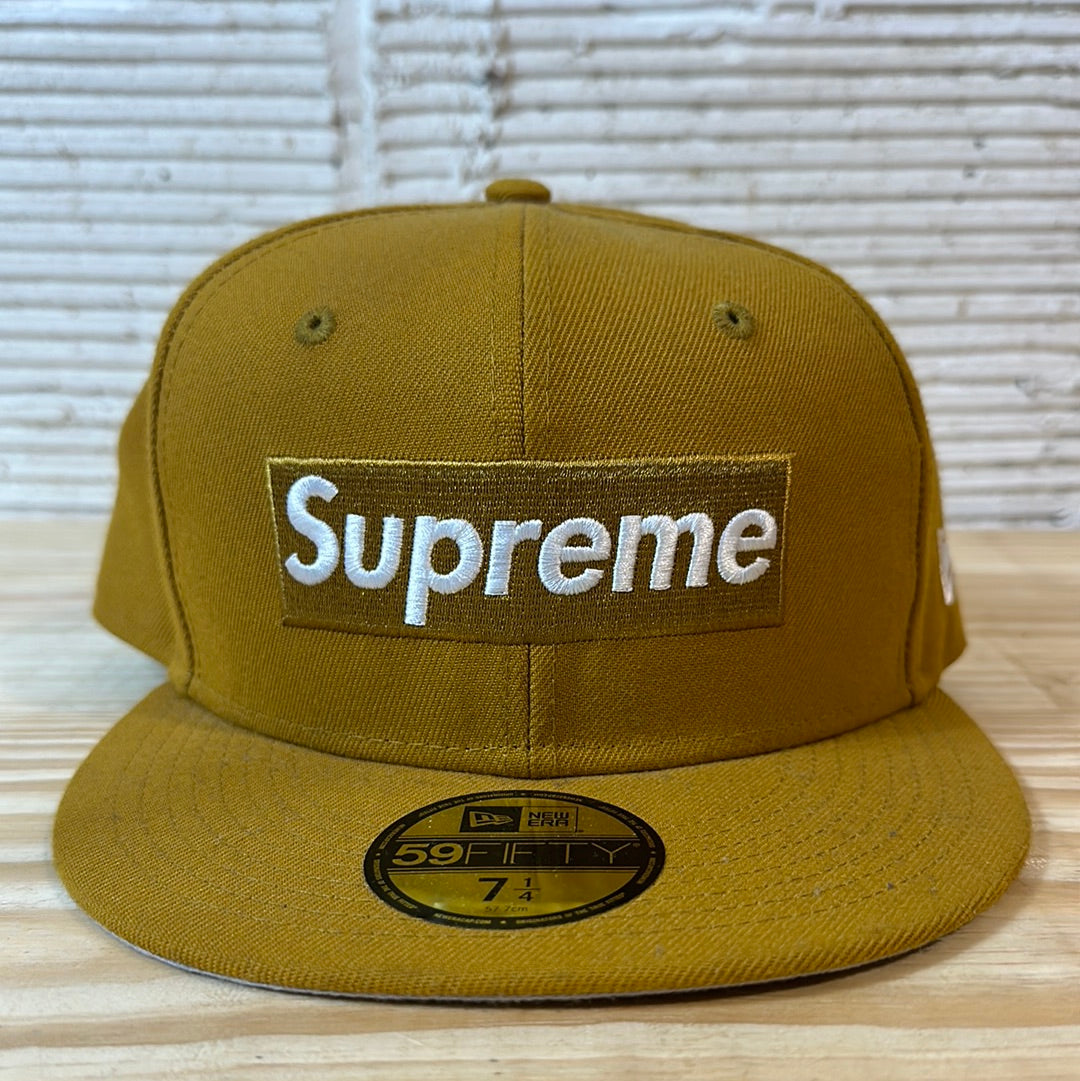 Supreme Champions Box Logo New Era Fitted Yellow Hat