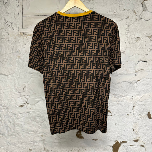 Fendi FF Logo AOP T-Shirt Sz S