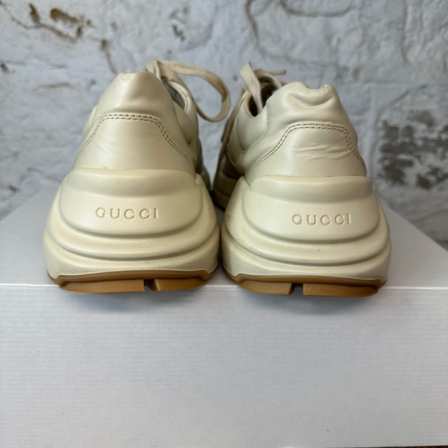 Gucci Rython Mickey Mouse Cream Sneaker Sz 8.5 No Box