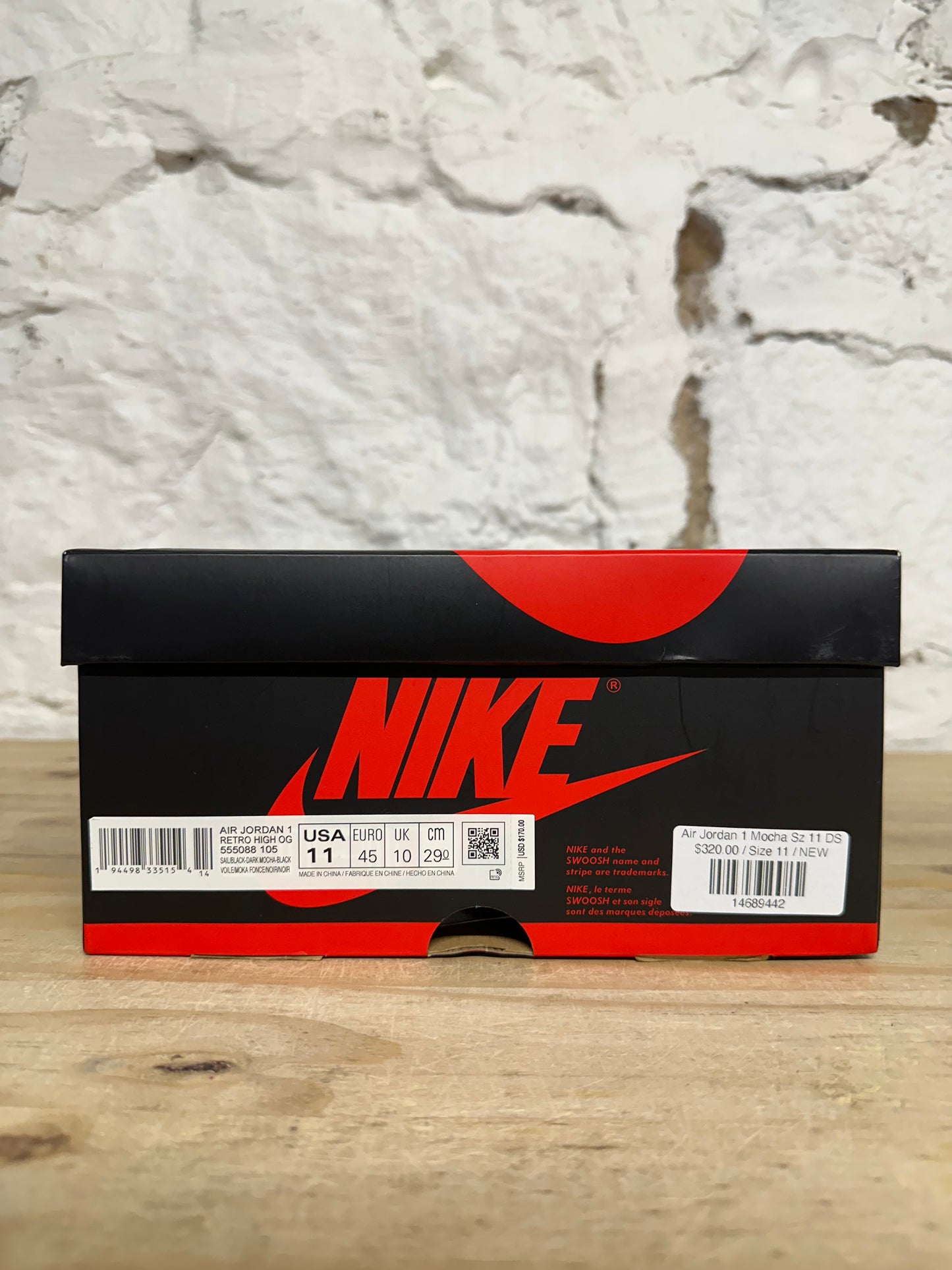 Air Jordan 1 High Dark Mocha Sz 11 DS