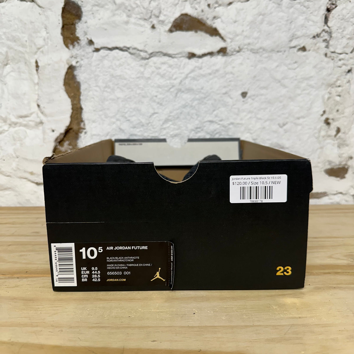 Jordan Future Triple Black Sz 10.5 DS