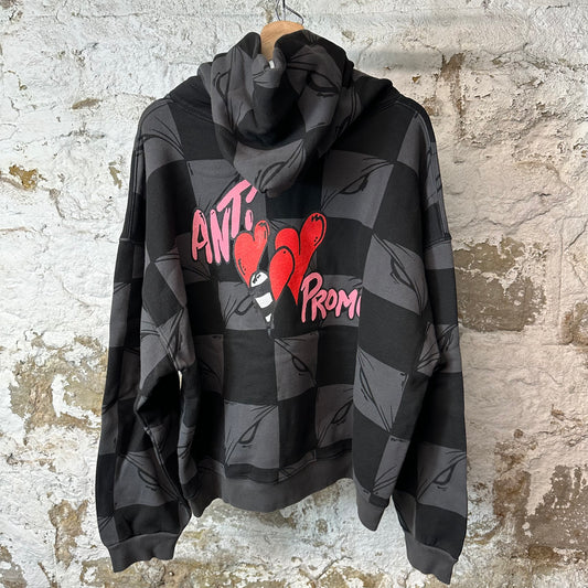 Matty Boy Anti Promo Black Grey Hoodie Sz L