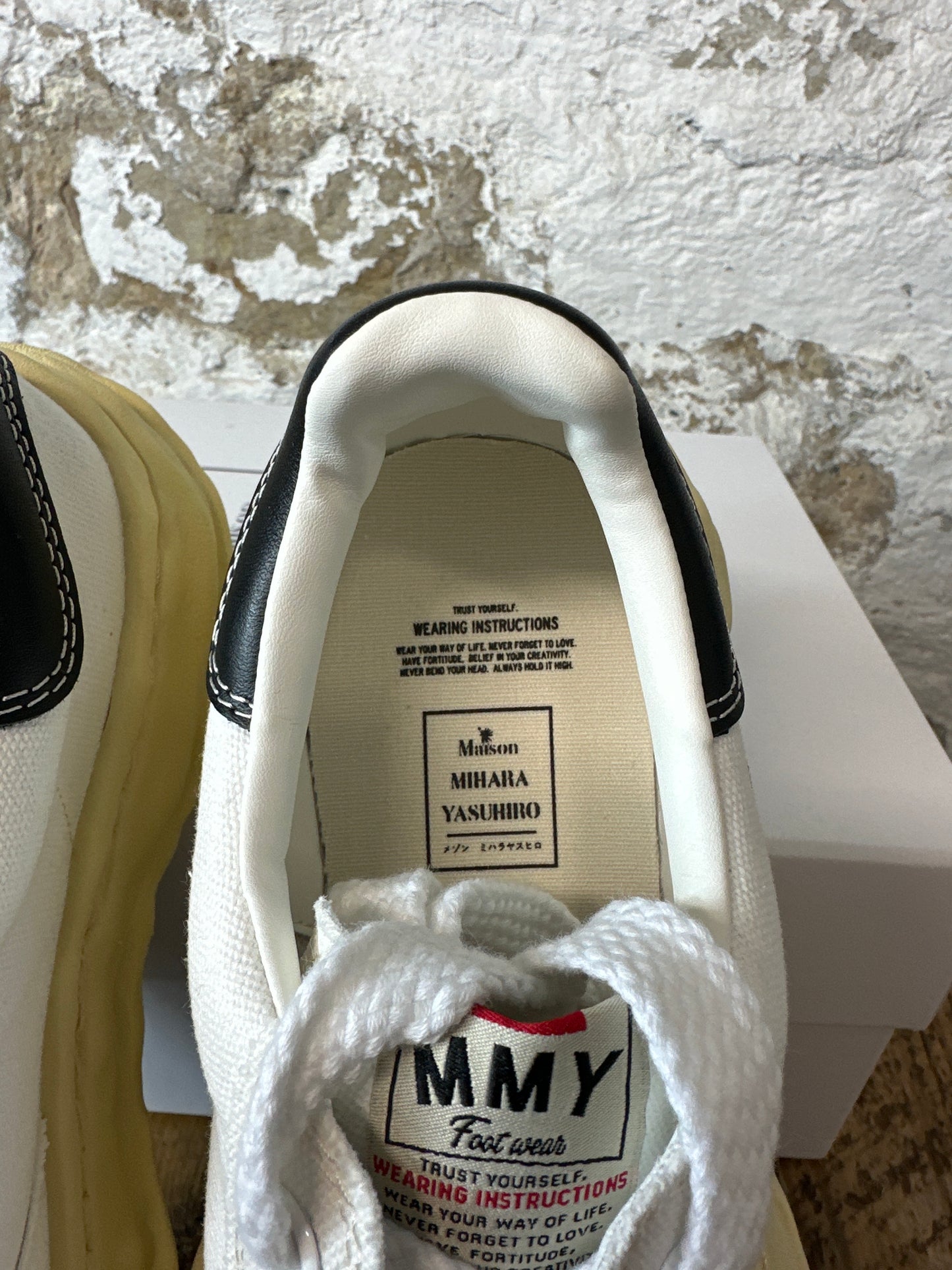 Maison Mihara Blakey Black Cream Sneaker Sz 7 (40) D$