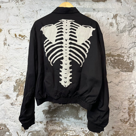 Kapital Skeleton Zip Up Jacket Black Sz XL (4)