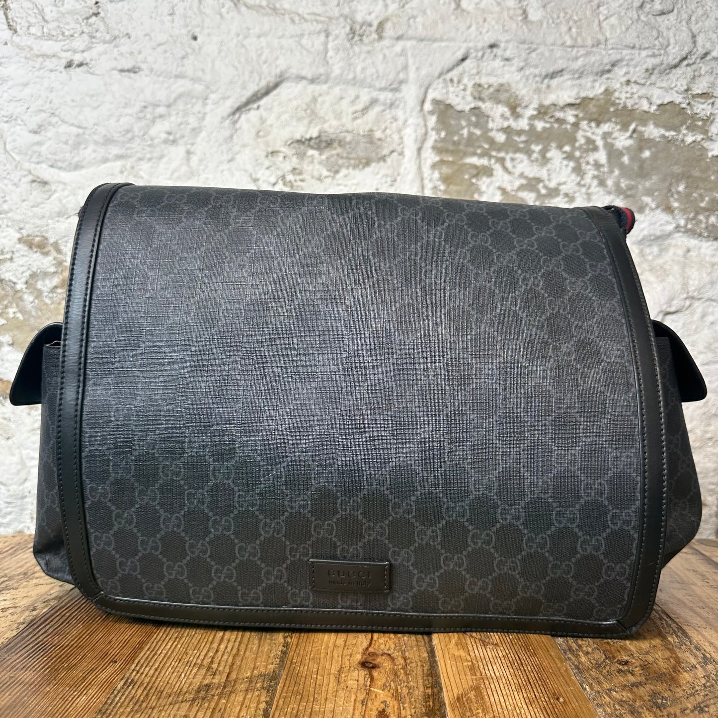 Gucci Supreme GG Black Monogram Diaper Bag
