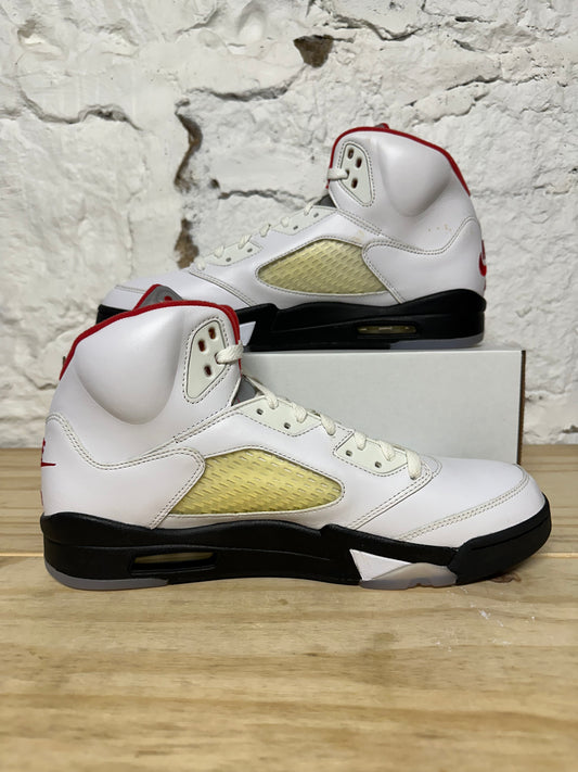 Air Jordan 5 Fire Red Silver Tongue Sz 13