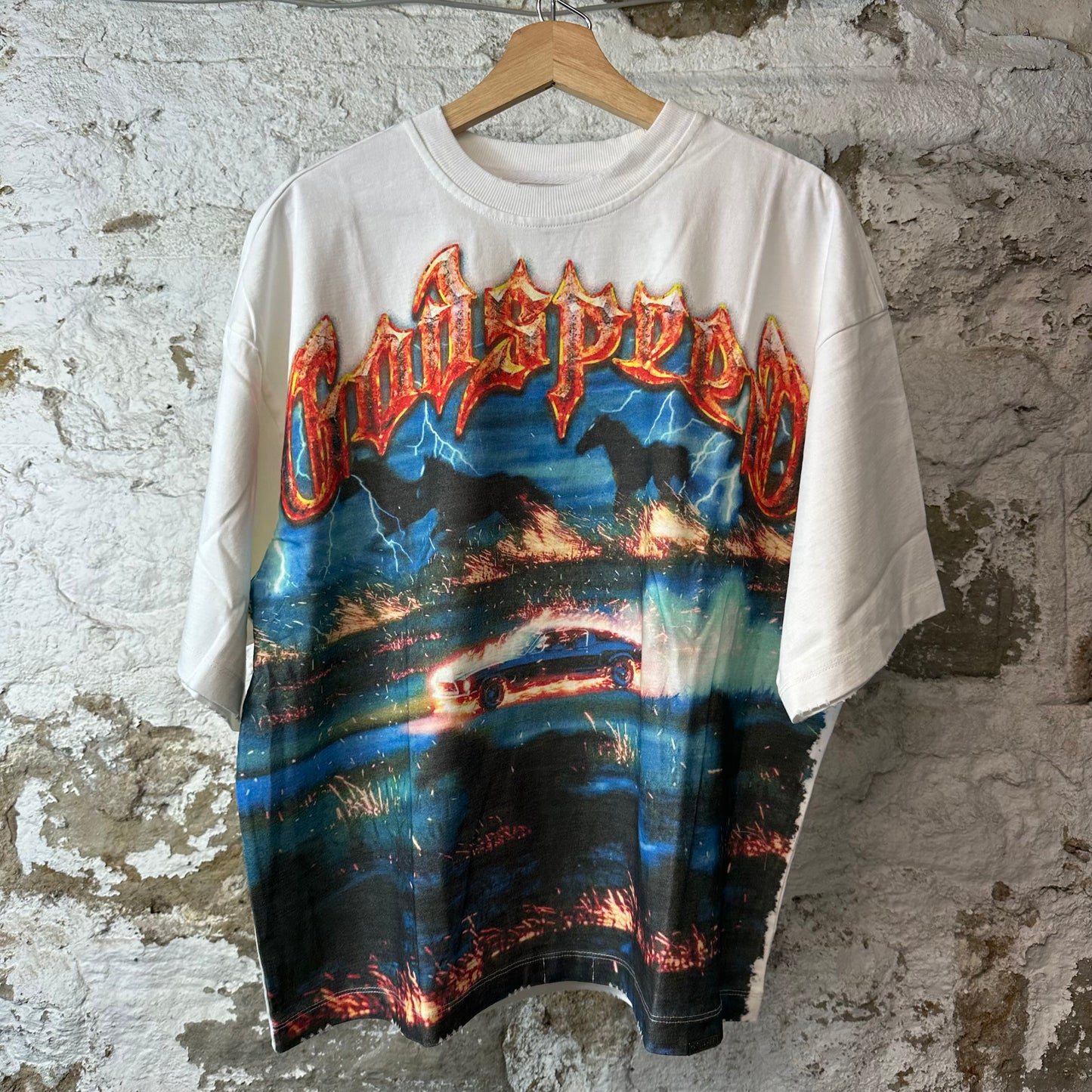 Godspeed Horsepower White T-Shirt NEW