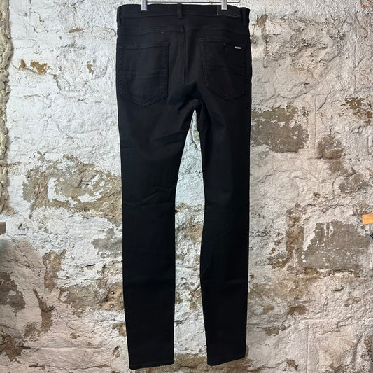Amiri Plain Black Distressed Denim Jeans Sz 34