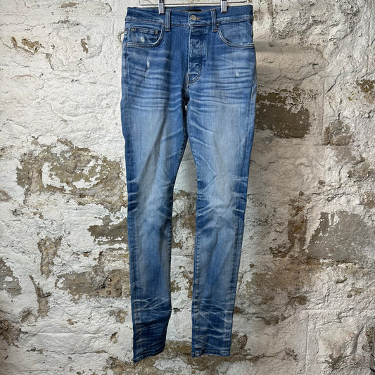 Amiri Plain Blue Denim Jeans Sz 30