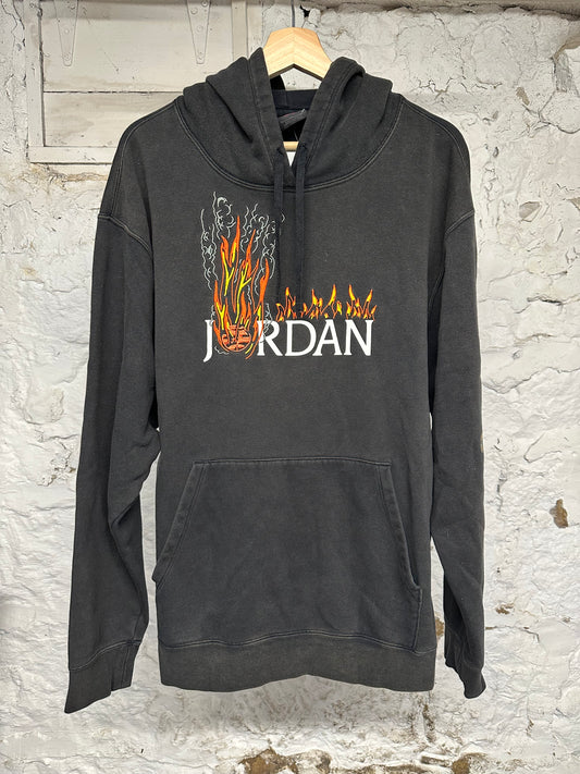 Travis Scott Jordan Flames Hoodie Sz XL