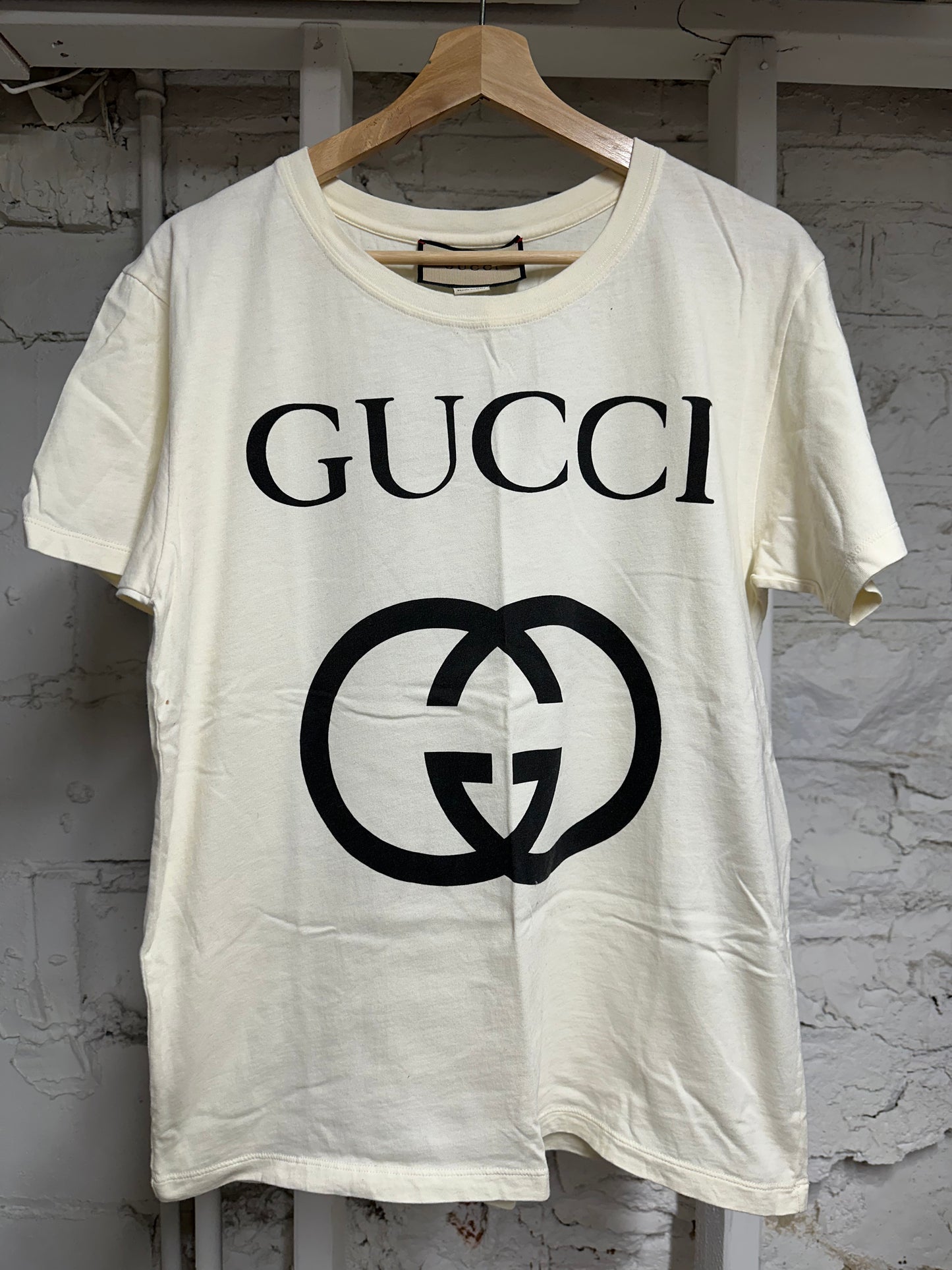 Gucci White Double G T-shirt Sz XS