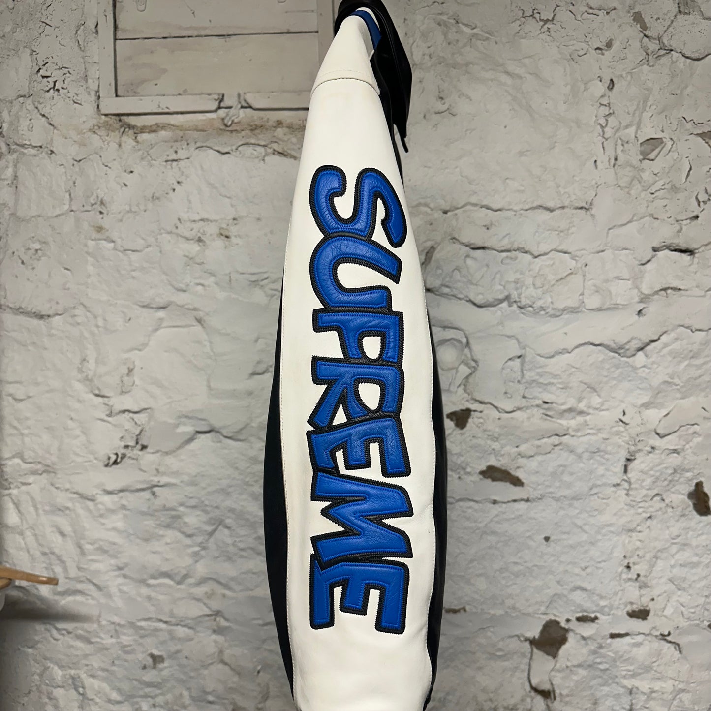 Supreme Smurfs Leather Varsity Jacket Sz M