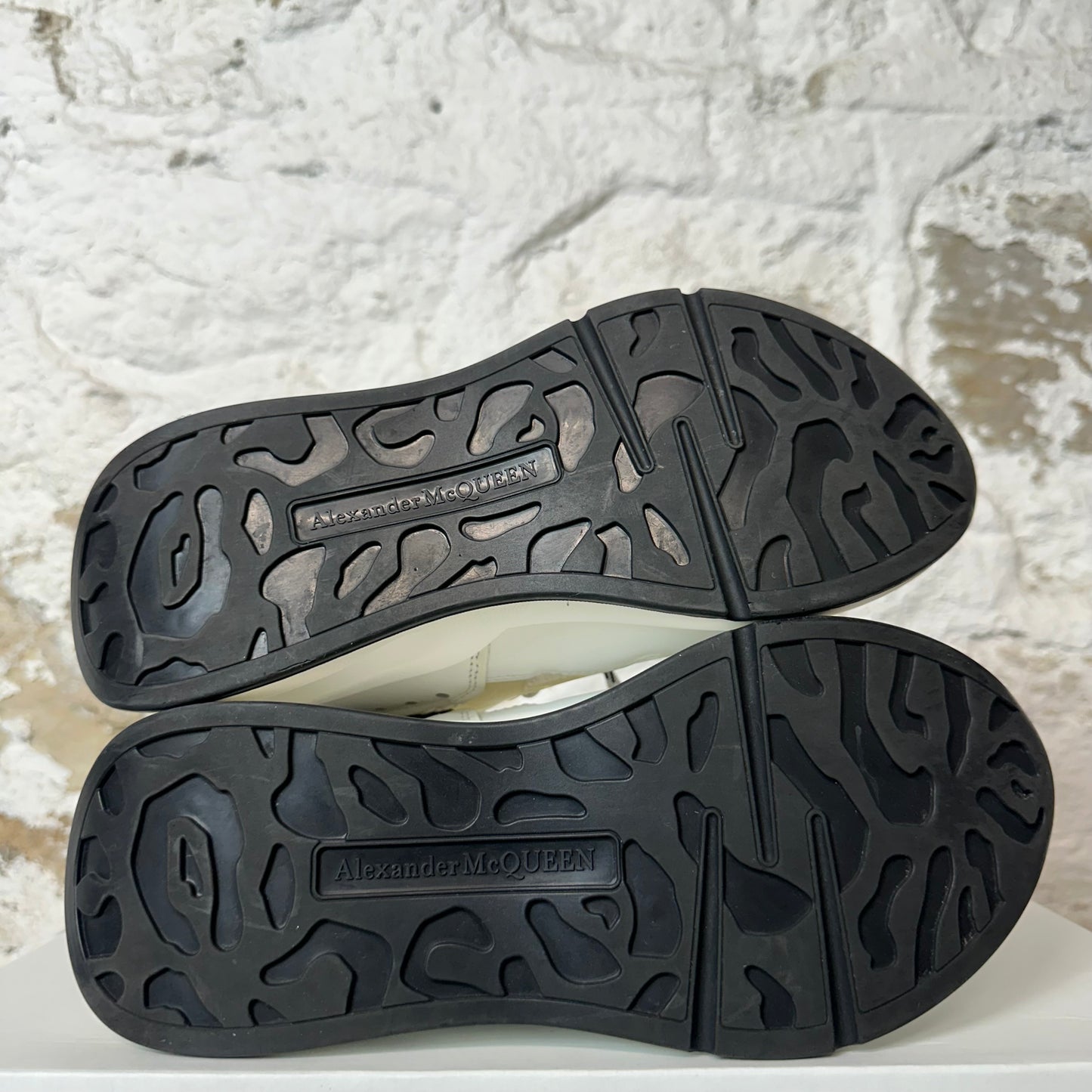 Alexander Mcqueen Black White Clear Nappa Joey Sneaker Sz 4 (35.5) No Box