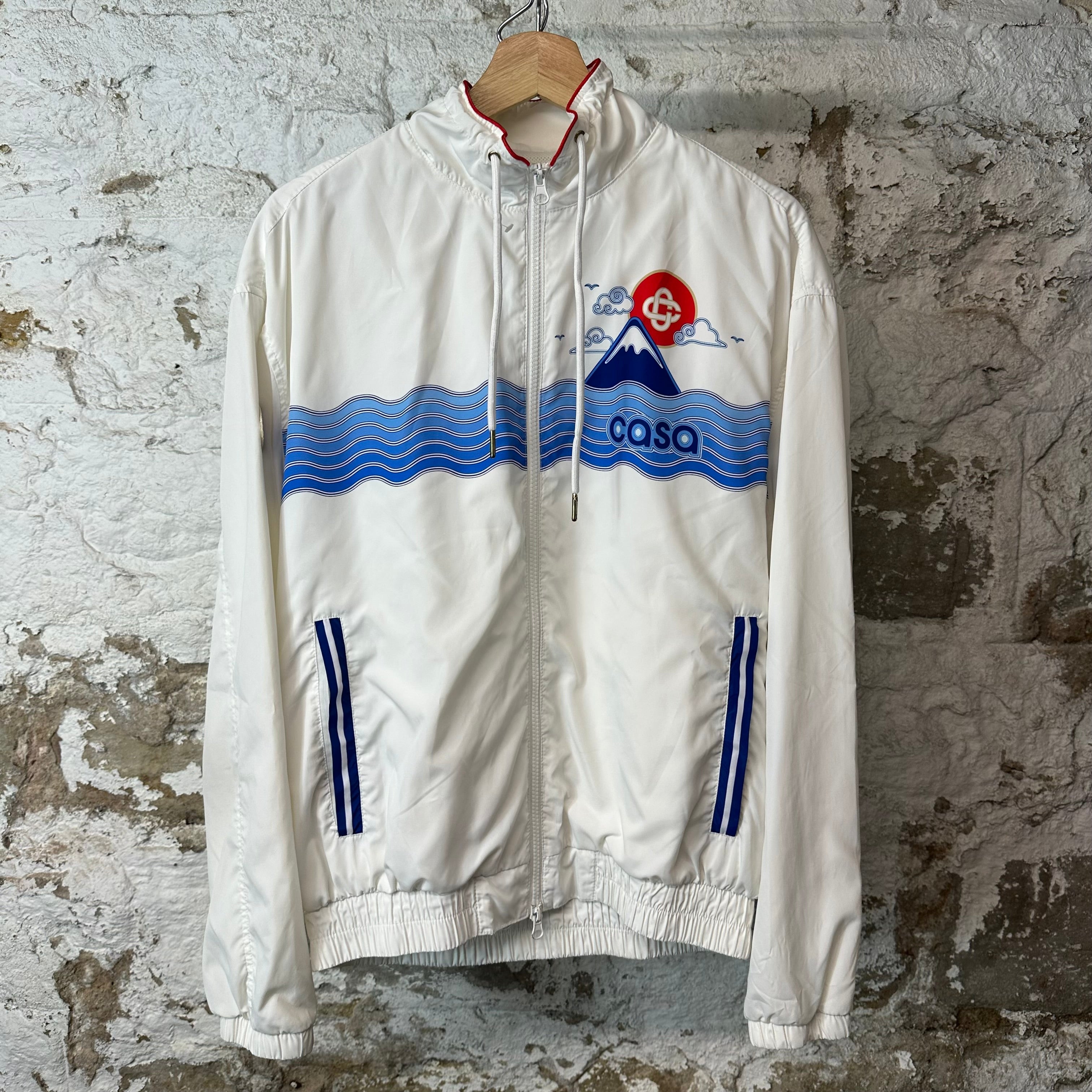 Casablanca Soleil Levant White Track Jacket Sz L