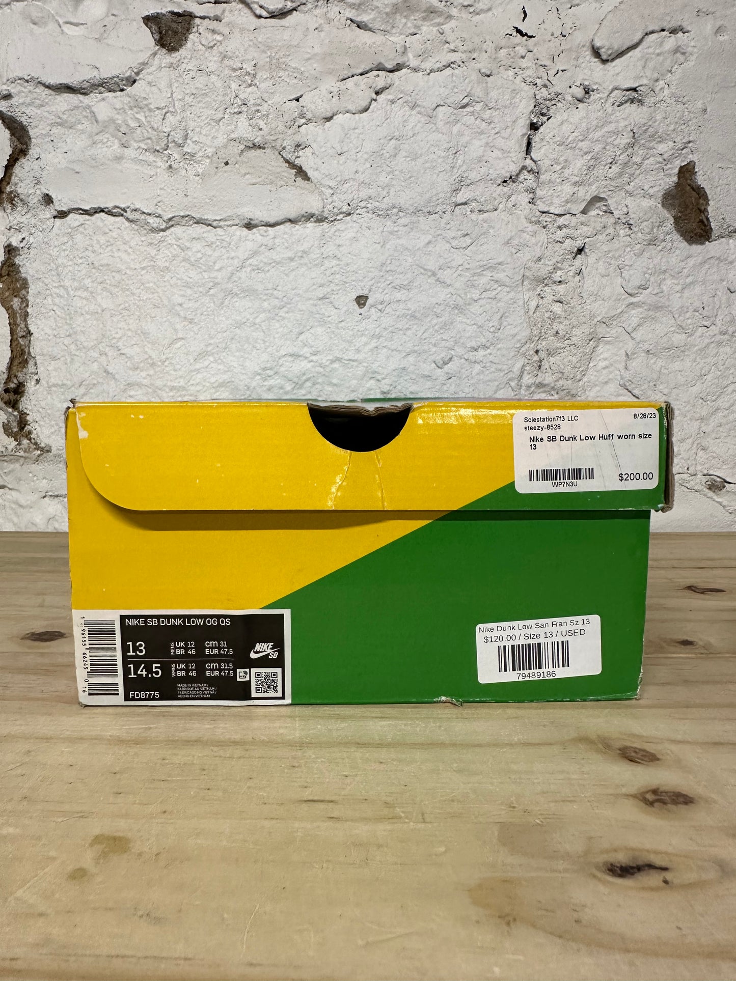 Nike Dunk Low HUF San Fran Sz 13