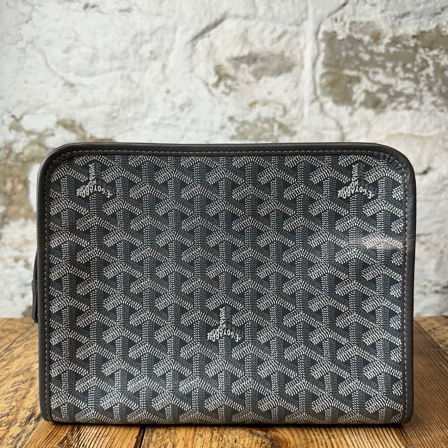 Goyard Jouvence Grey Monogram Toiletry Bag