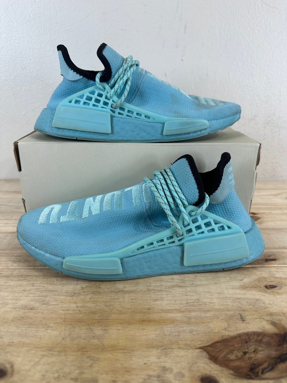 Adidas NMD Hu Clear Aqua Sz 8