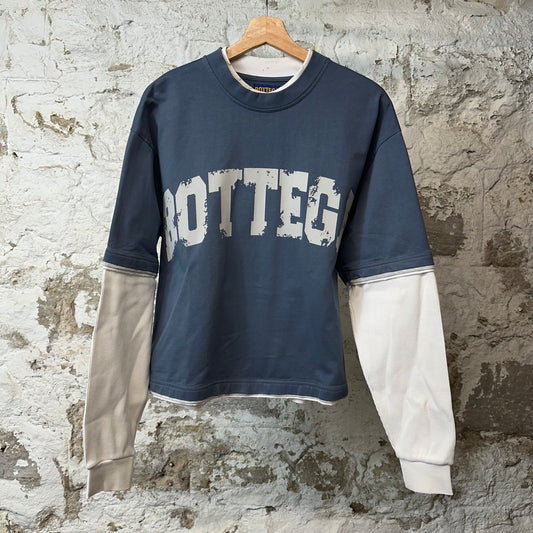 Bottega Desires War Thermal L/s White Blue Sz S