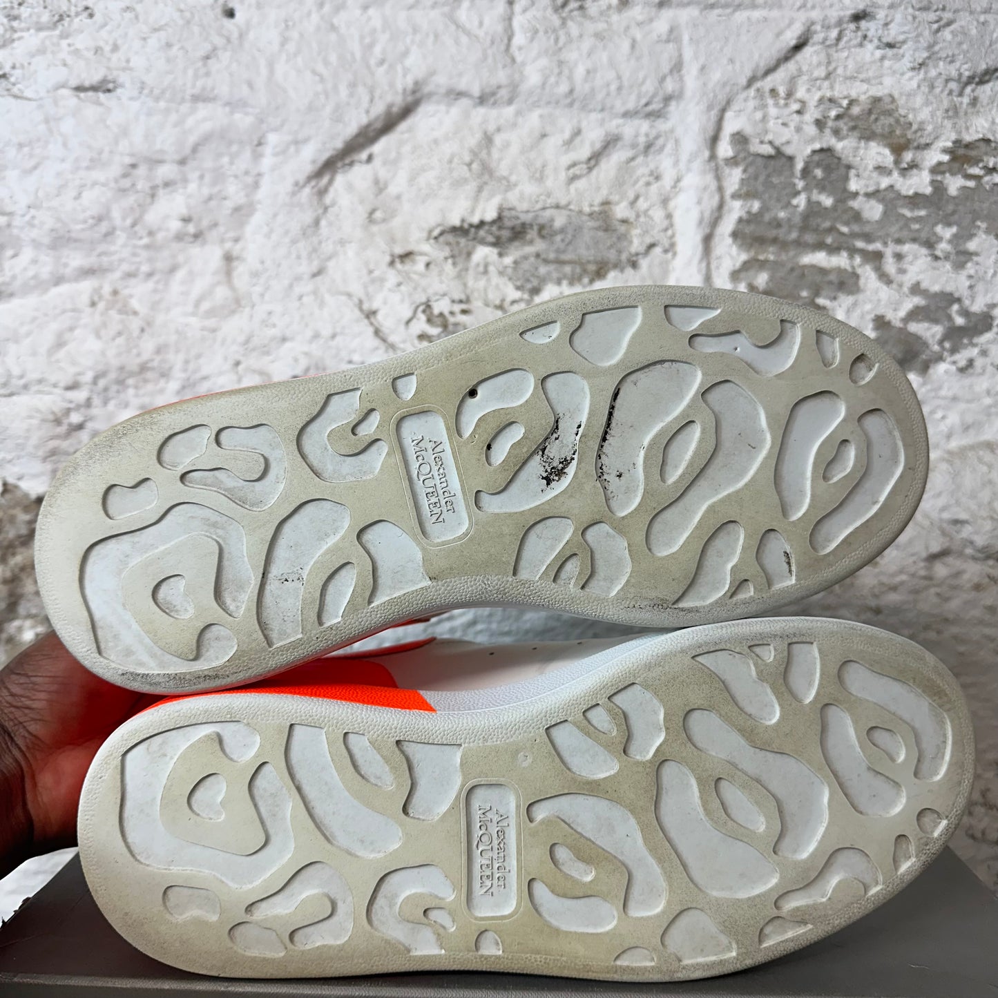 Alexander Mcqueen Orange Tab White Sneaker Sz 8 (41)