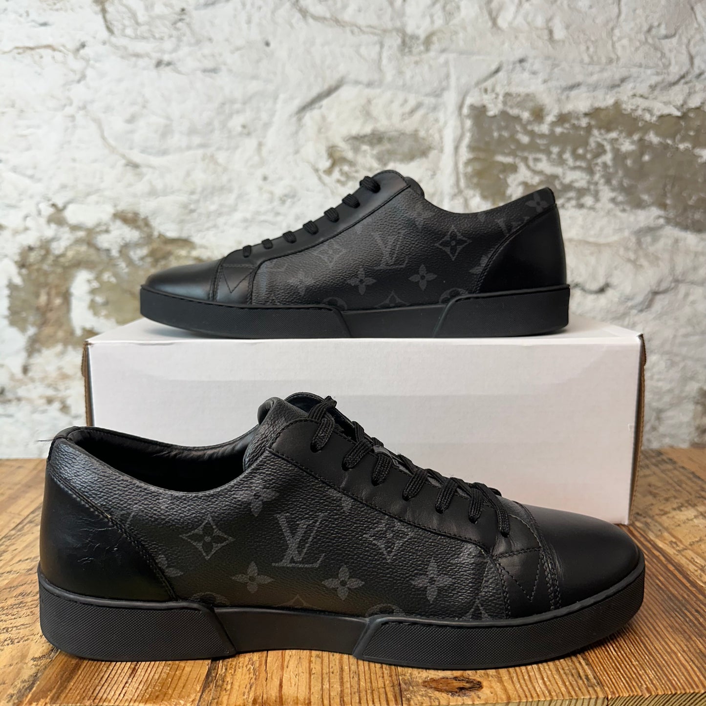 Louis Vuitton Graphite Monogram Match Up Sneaker Sz 10.5 (9LV)
