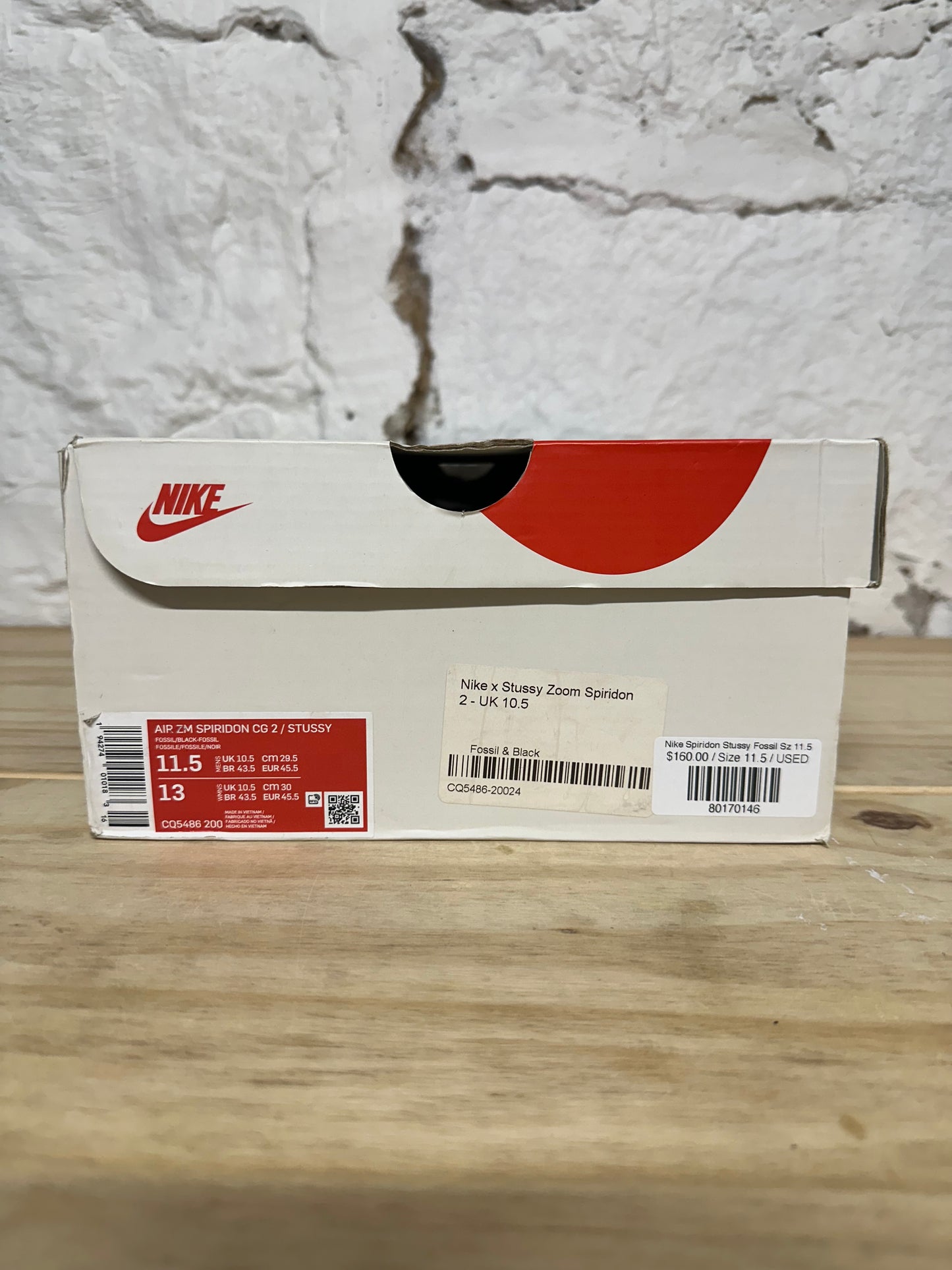 Nike Spiridon Stussy Fossil Sz 11.5