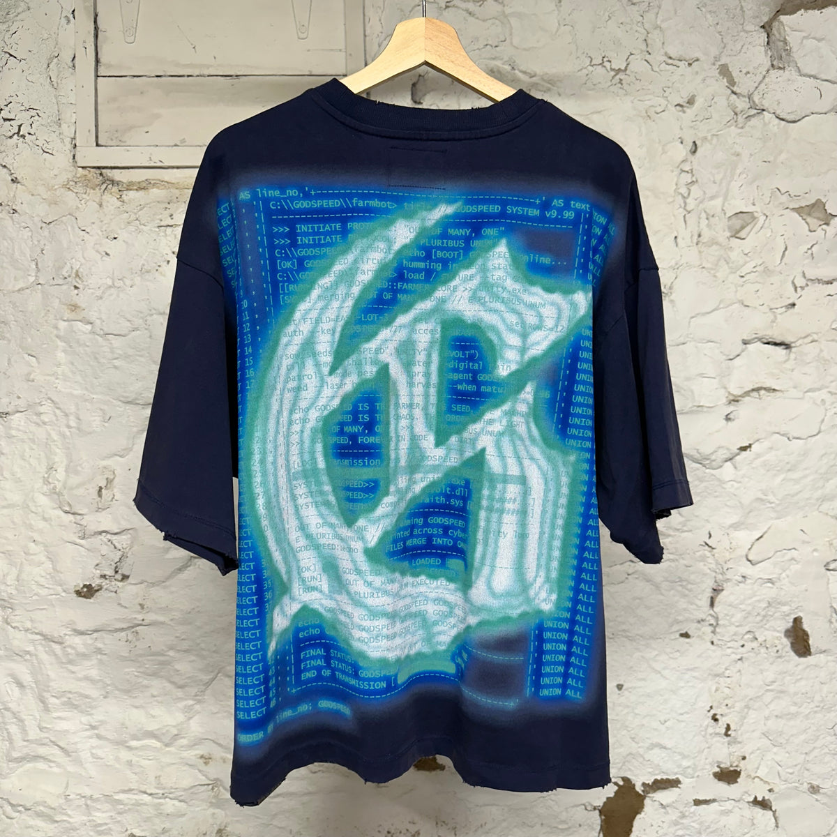 Godspeed Aura Farm Navy Blue T-Shirt Sz M