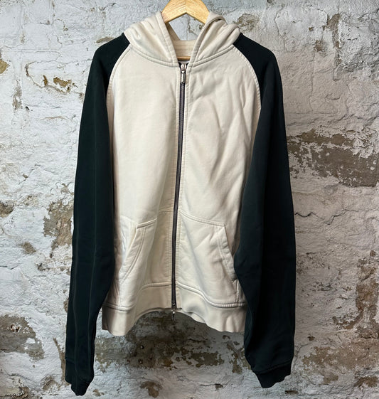 Rhude Boys White Black Zip Up Hoodie Sz L