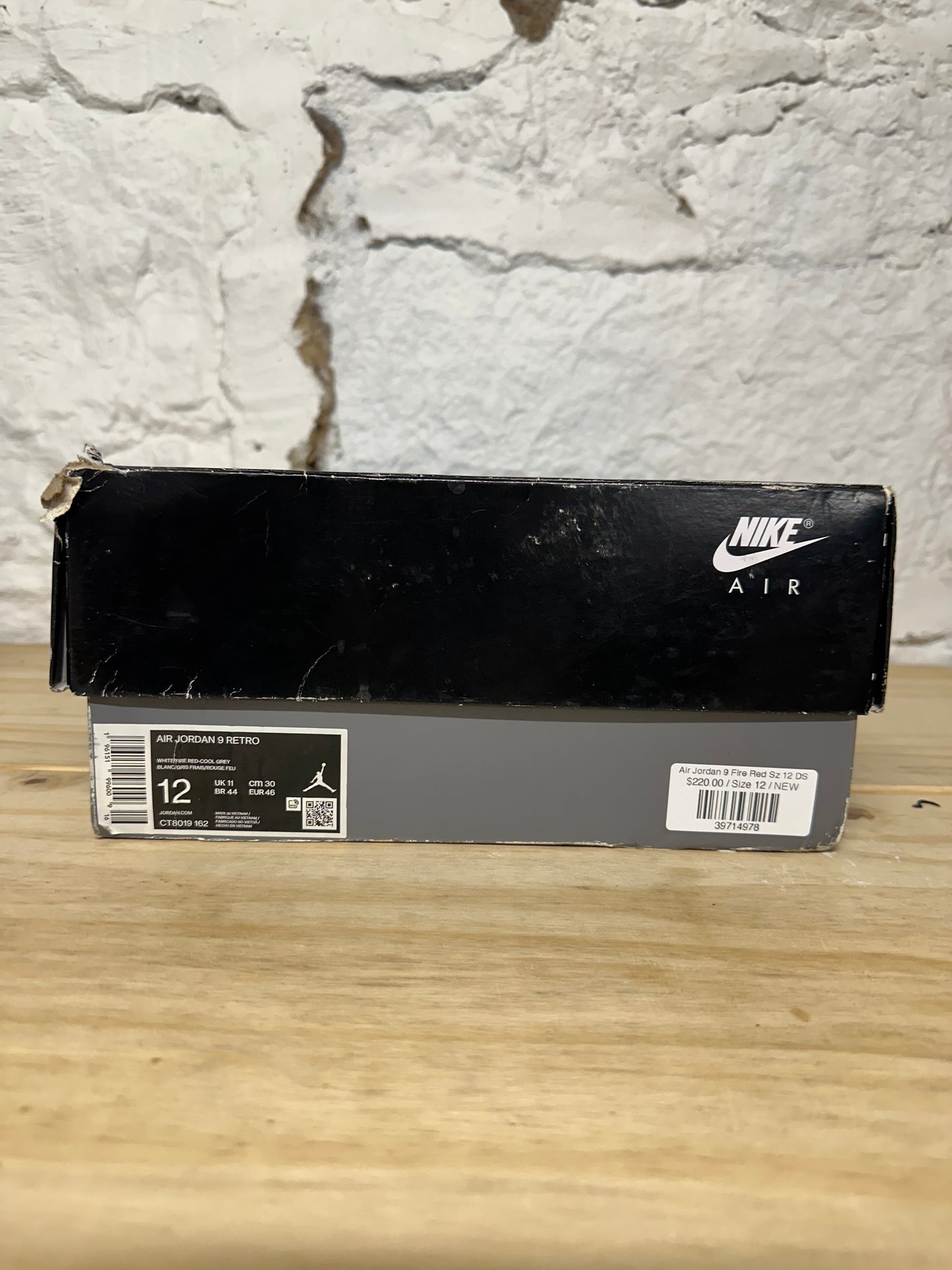 Air Jordan 9 Fire Red Sz 12 DS