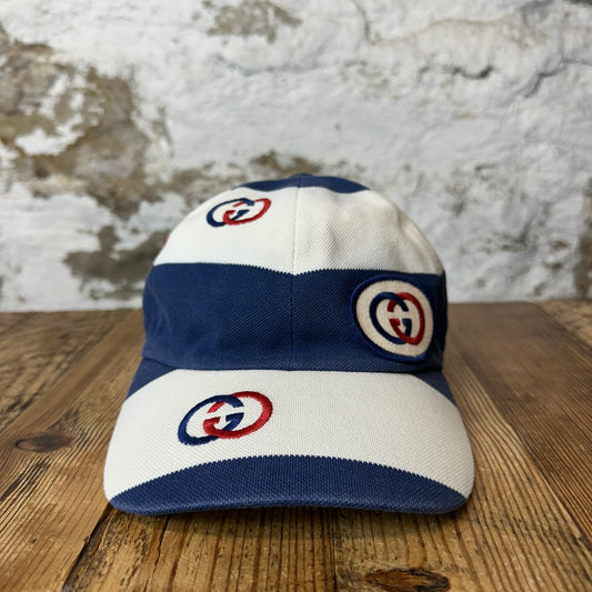 Gucci GG Logo Blue White Hat Sz XL