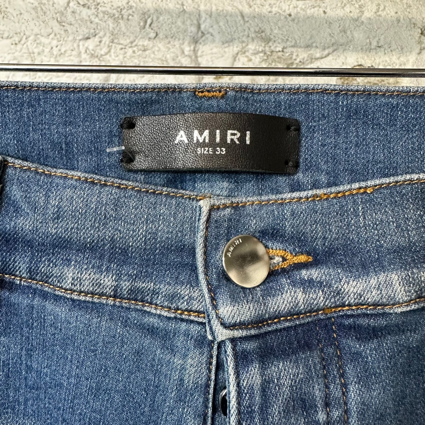 Amiri Plain Dark Blue Flare Denim Jeans Sz 33