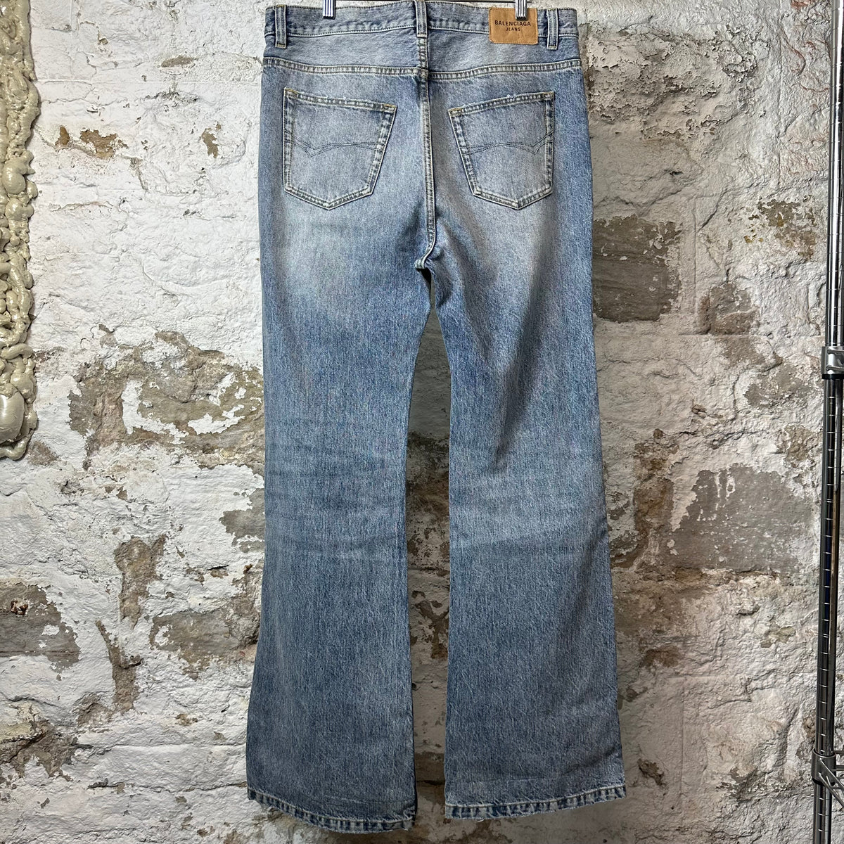 Balenciaga Lost Tape Flare Blue Denim Jeans Sz M