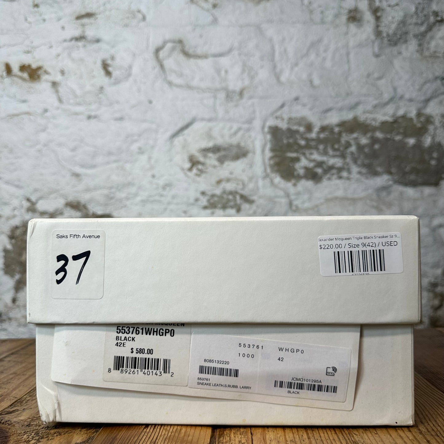 Alexander Mcqueen Triple Black Sneaker Sz 9 (42)