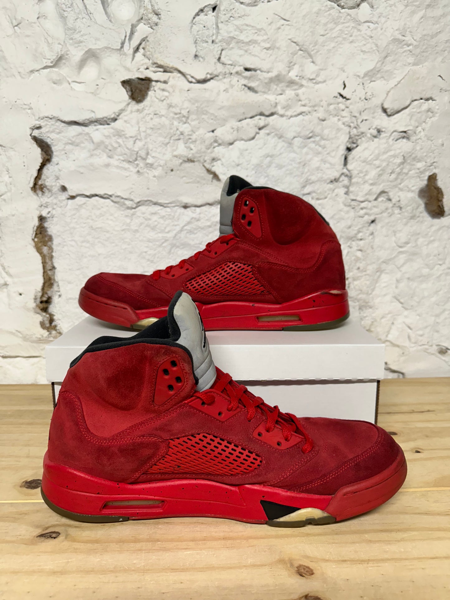 Air Jordan 5 Red Suede Sz 14