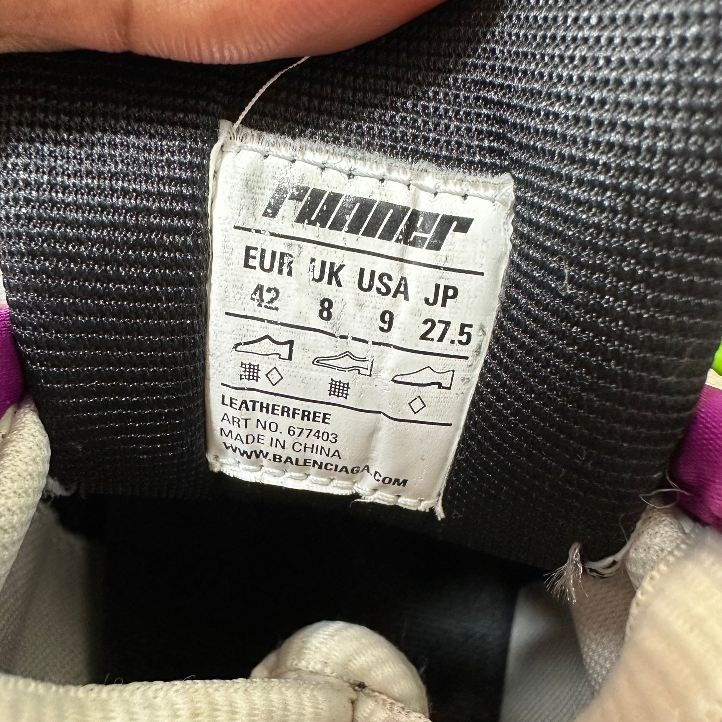 Balenciaga Runner Multicolor White Sneaker Sz 9 (42)