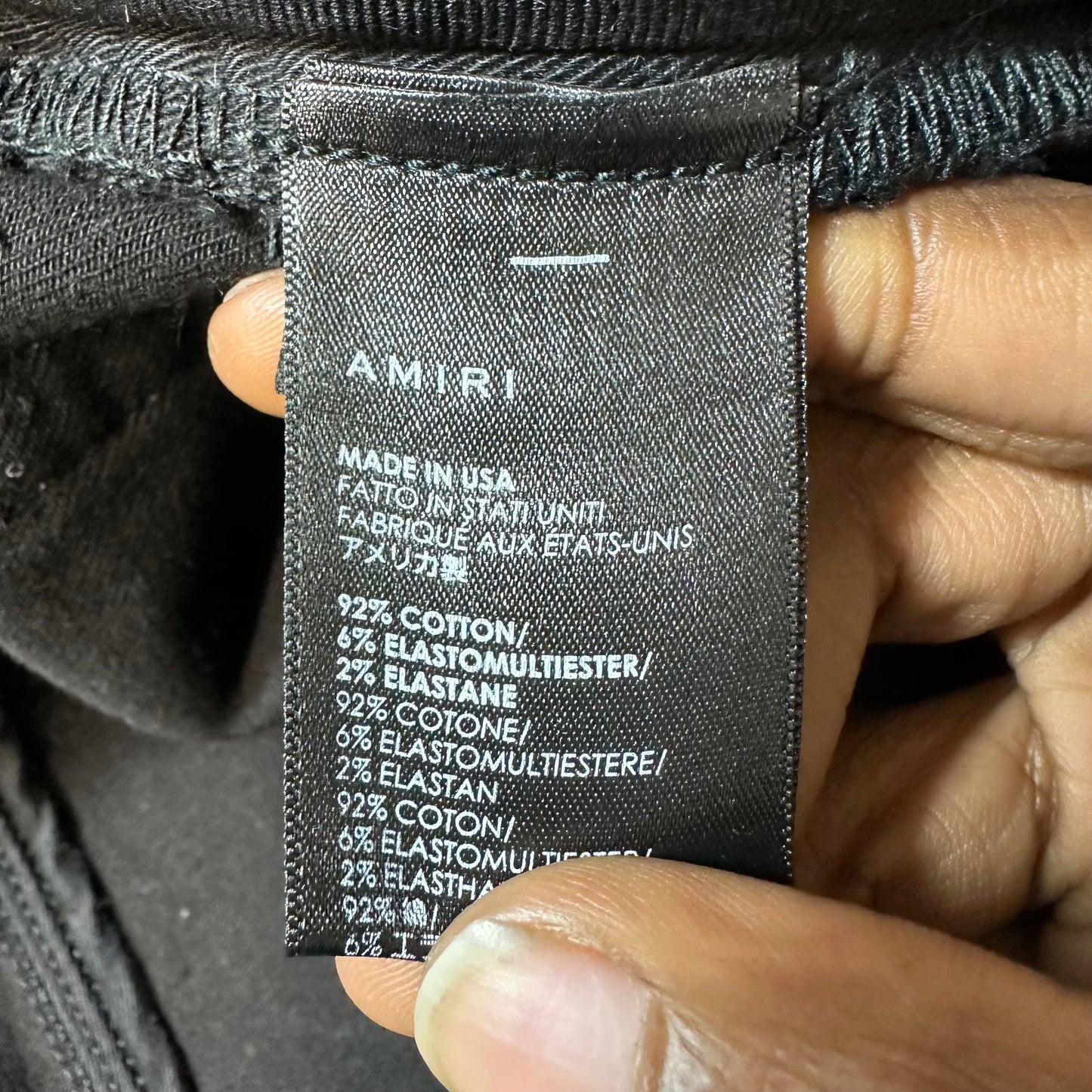 Amiri Red Velour Stripe Black Denim Jeans Sz 32