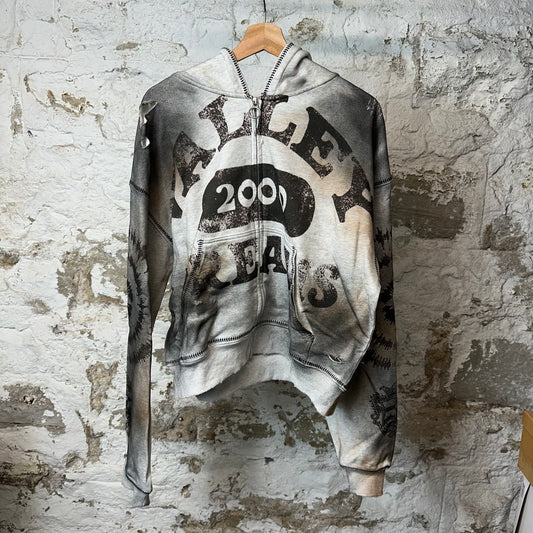 Vale Spiral Zip Up Grey Hoodie