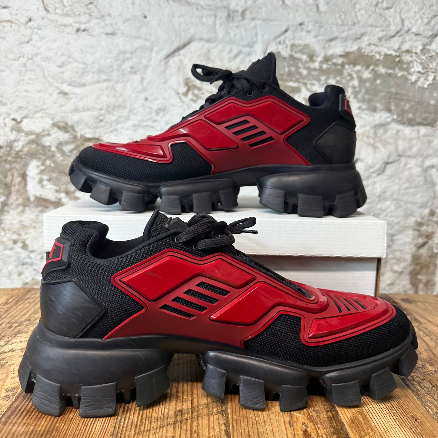 Prada Cloudbust Thunder Red Black Sneaker Sz 12